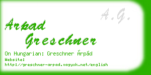 arpad greschner business card