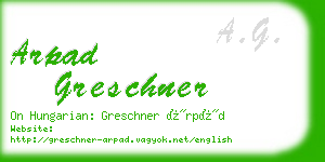arpad greschner business card